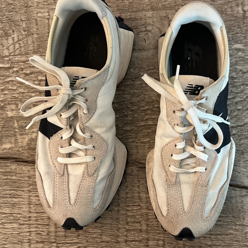 New Balance 327  Cream & Black Sneakers
